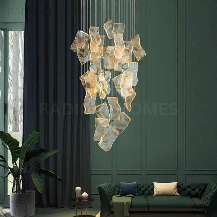 LUMIREX Modern Cascade Pendant Chandelier - Radical Homes Singapore