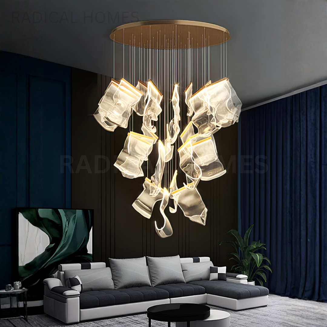 LUMIREX Modern Cascade Pendant Chandelier - Radical Homes Singapore