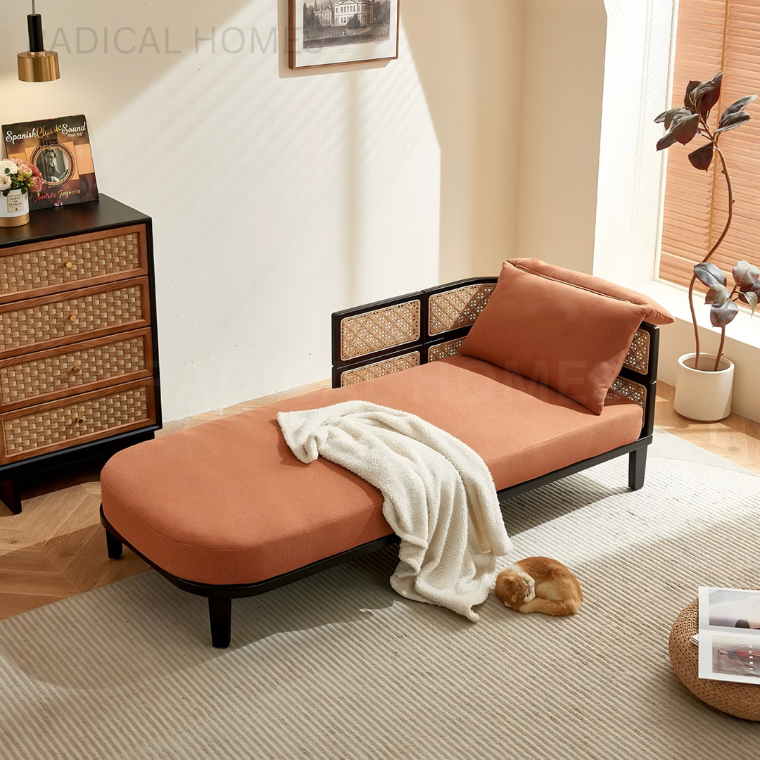 CALMIRO Rattan Plush Chaise