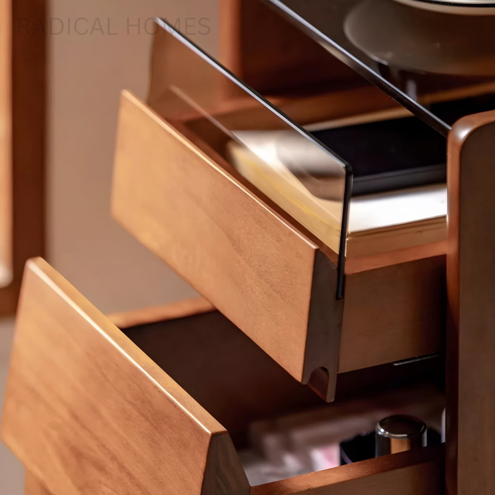 MORI Modern Solid Wood Bedside Table