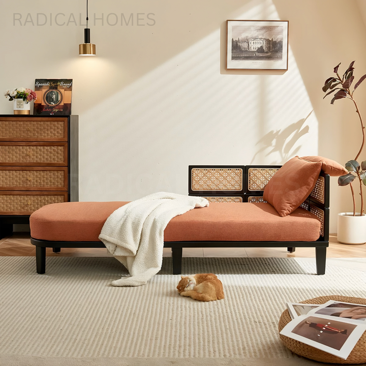 CALMIRO Rattan Plush Chaise