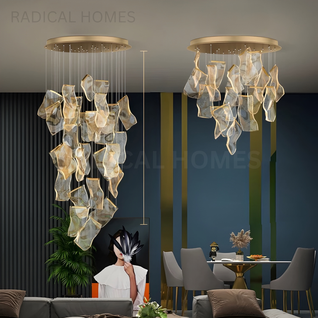 LUMIREX Modern Cascade Pendant Chandelier - Radical Homes Singapore