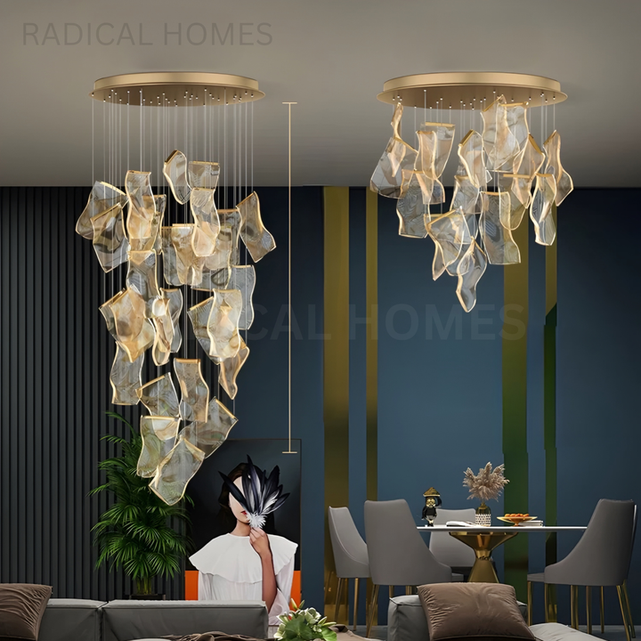 LUMIREX Modern Cascade Pendant Chandelier - Radical Homes Singapore