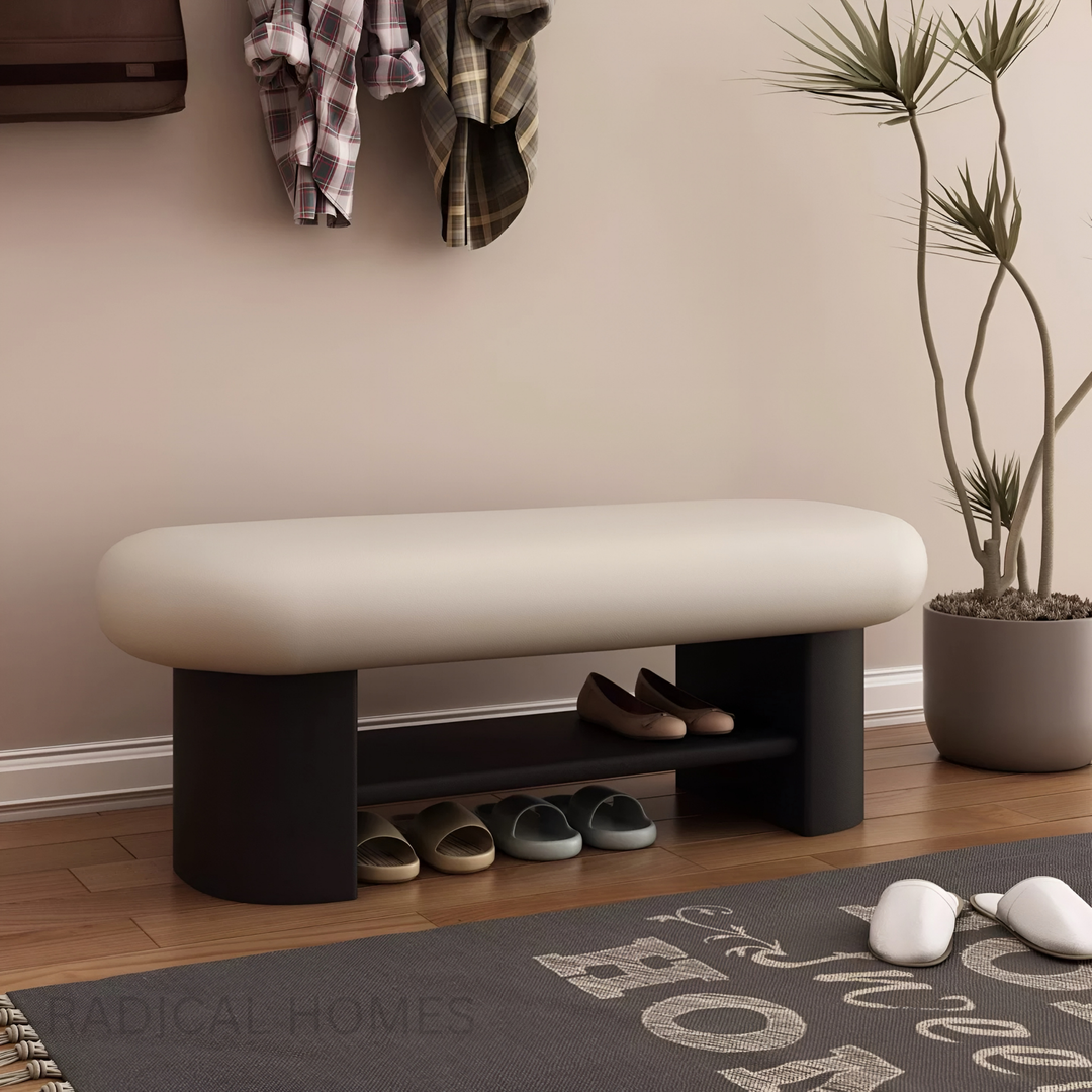 BOLLA Modern Entryway Bench With Shoe Rack