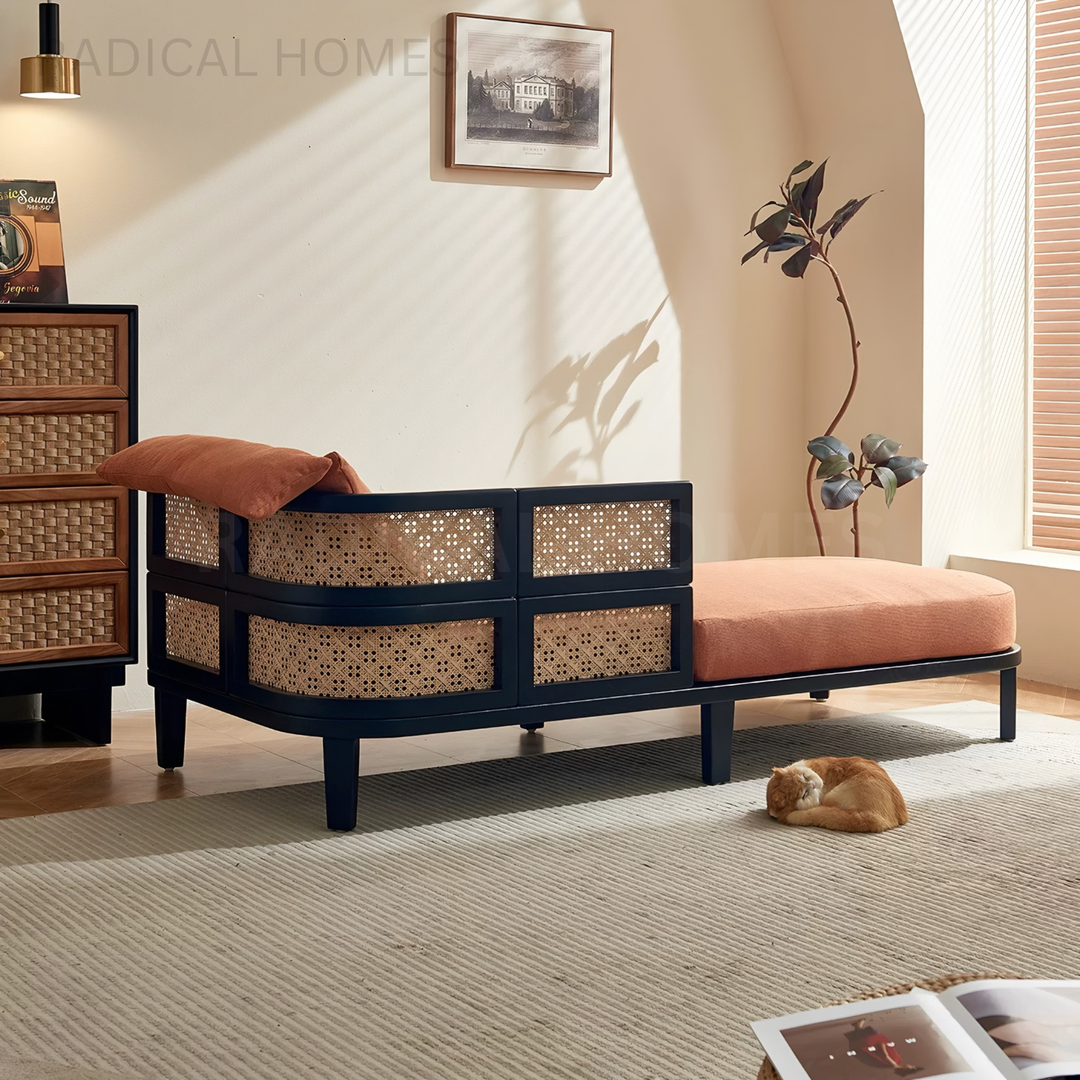 CALMIRO Rattan Plush Chaise