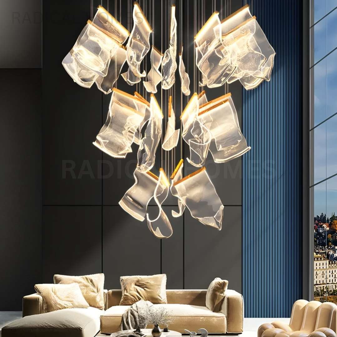 LUMIREX Modern Cascade Pendant Chandelier - Radical Homes Singapore