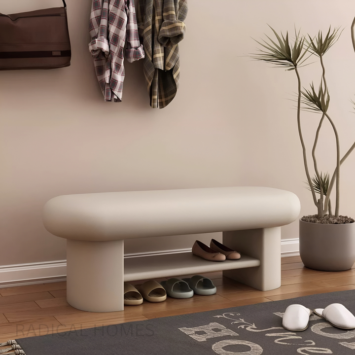 BOLLA Modern Entryway Bench With Shoe Rack