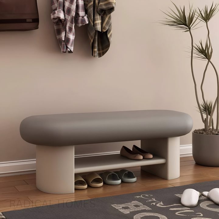 BOLLA Modern Entryway Bench With Shoe Rack