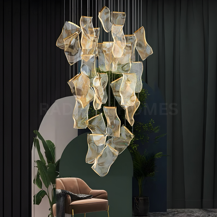 LUMIREX Modern Cascade Pendant Chandelier - Radical Homes Singapore
