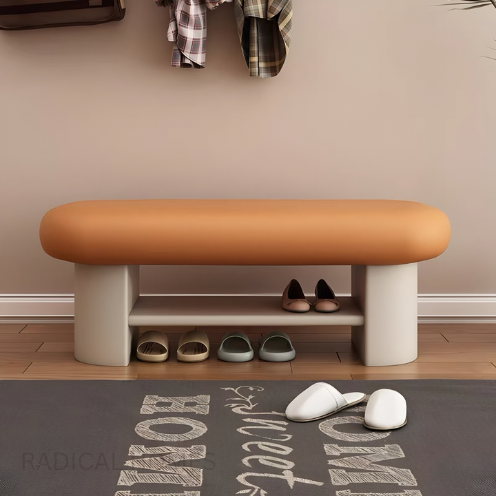 BOLLA Modern Entryway Bench With Shoe Rack