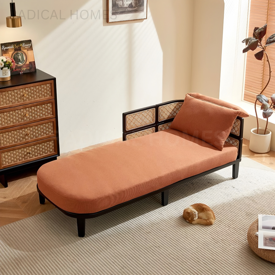 CALMIRO Rattan Plush Chaise