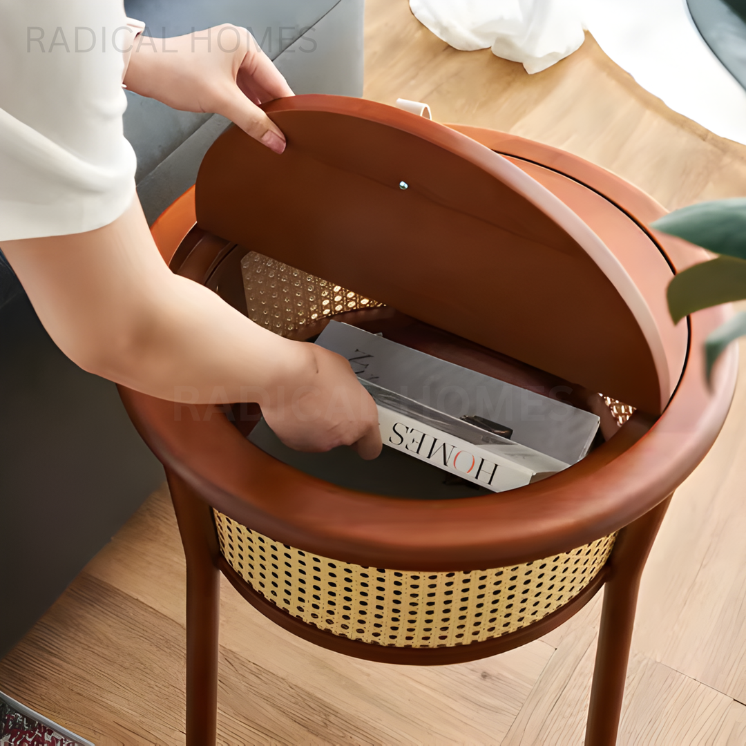 JOLT Retro Rattan Side Table - Radical Homes Singapore