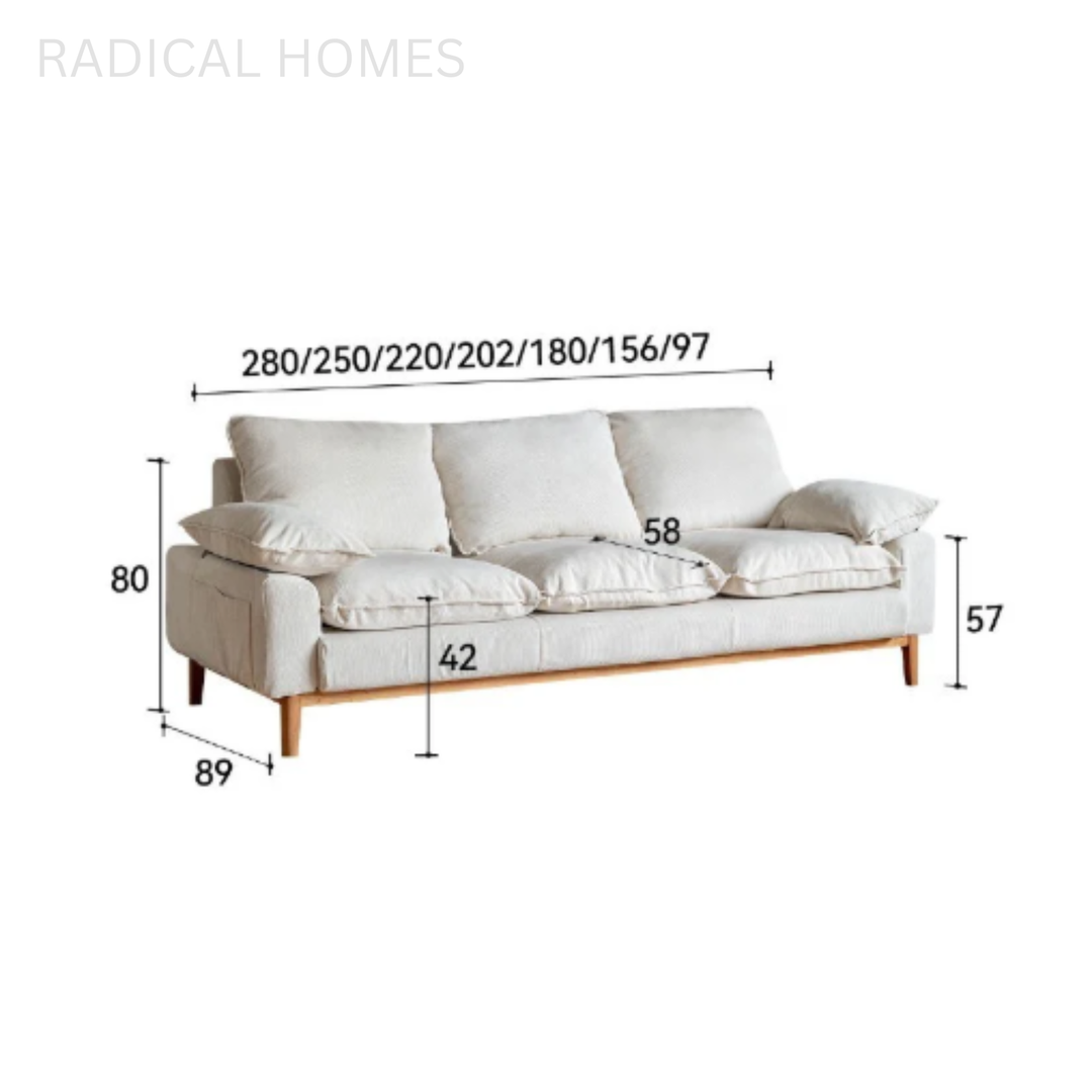 SABEL Japanese Fabric Sofa - Radical Homes Singapore