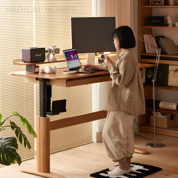 ARK Modern Solid Wood Adjustable Study Table - Radical Homes Singapore