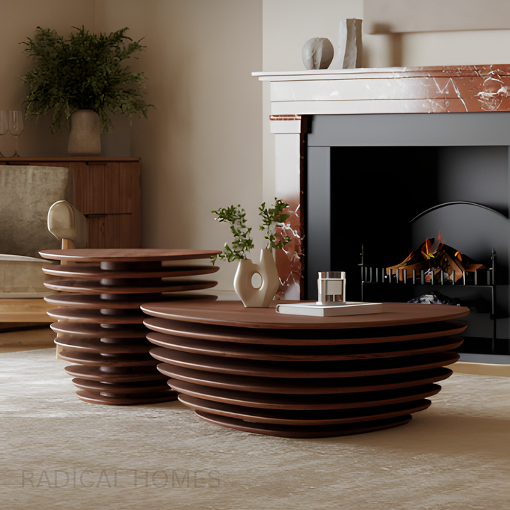 PRATO Sculptural Wooden Coffee Tables