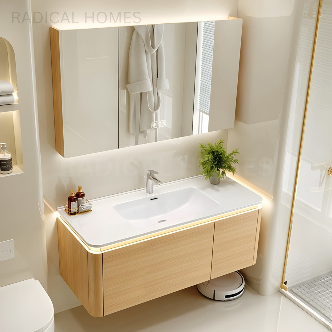ZENORA Modern Compact Glow Vanity Set - Radical Homes Singapore