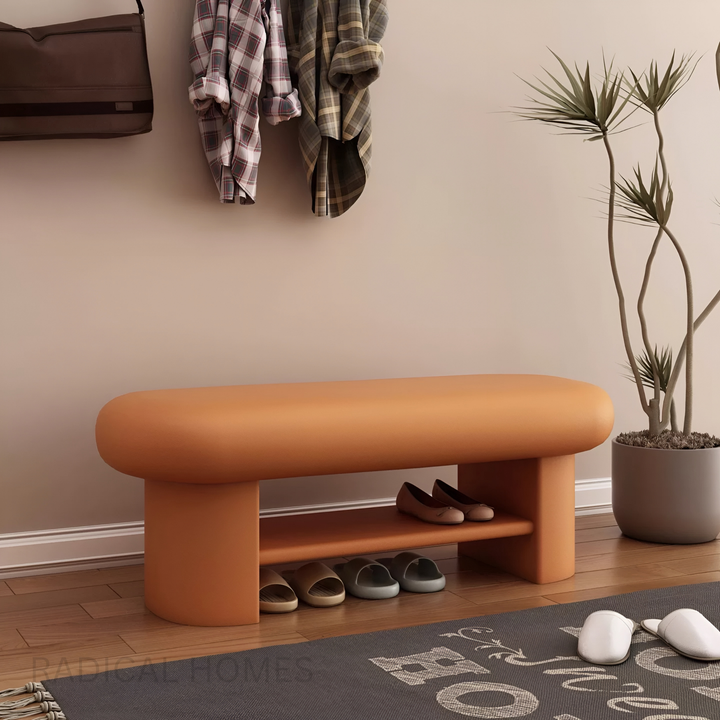 BOLLA Modern Entryway Bench With Shoe Rack