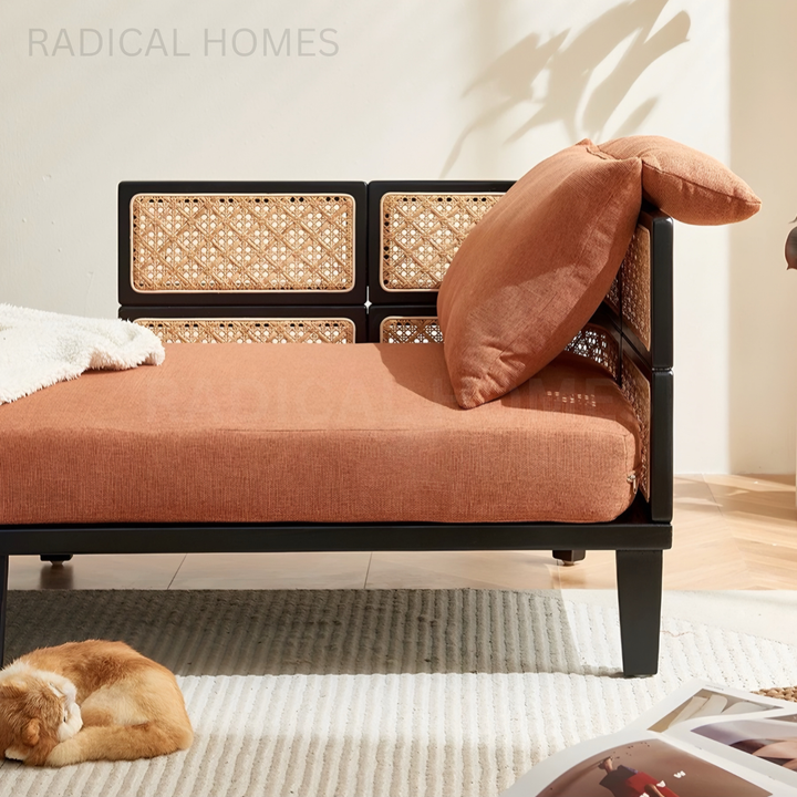 CALMIRO Rattan Plush Chaise