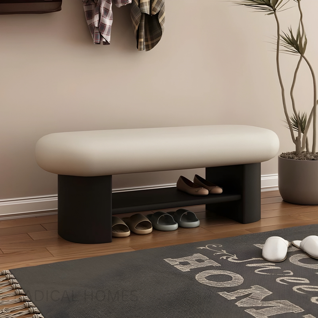 BOLLA Modern Entryway Bench With Shoe Rack