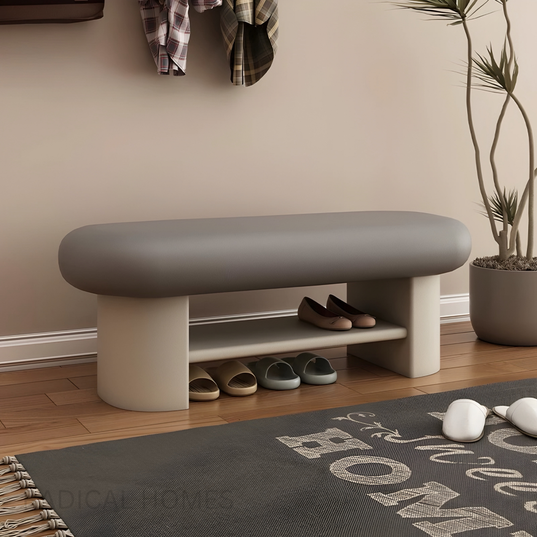 BOLLA Modern Entryway Bench With Shoe Rack