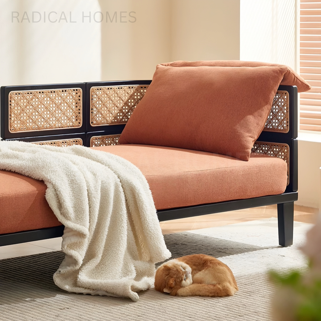CALMIRO Rattan Plush Chaise