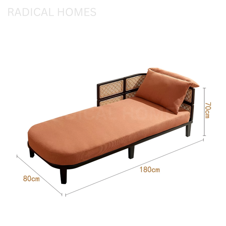 CALMIRO Rattan Plush Chaise