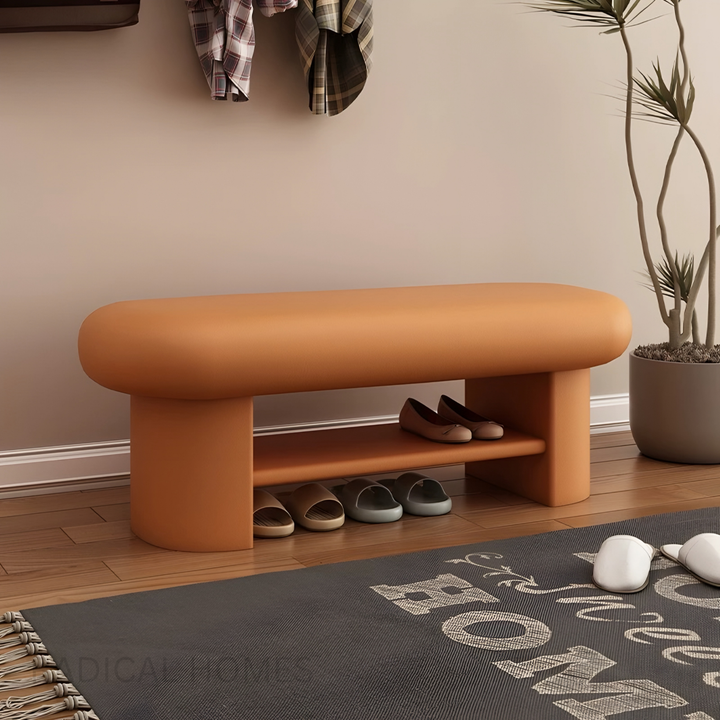 BOLLA Modern Entryway Bench With Shoe Rack