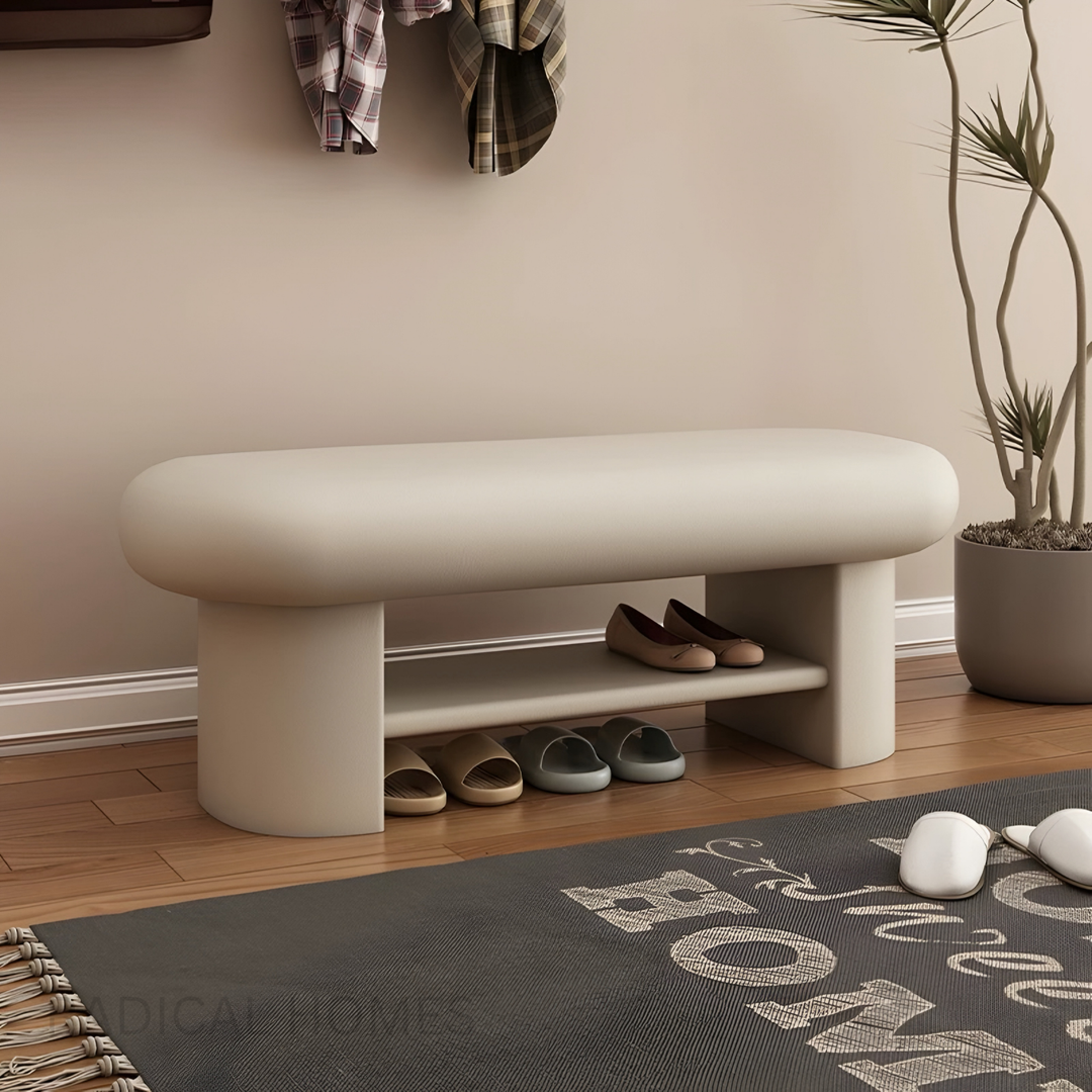 BOLLA Modern Entryway Bench With Shoe Rack
