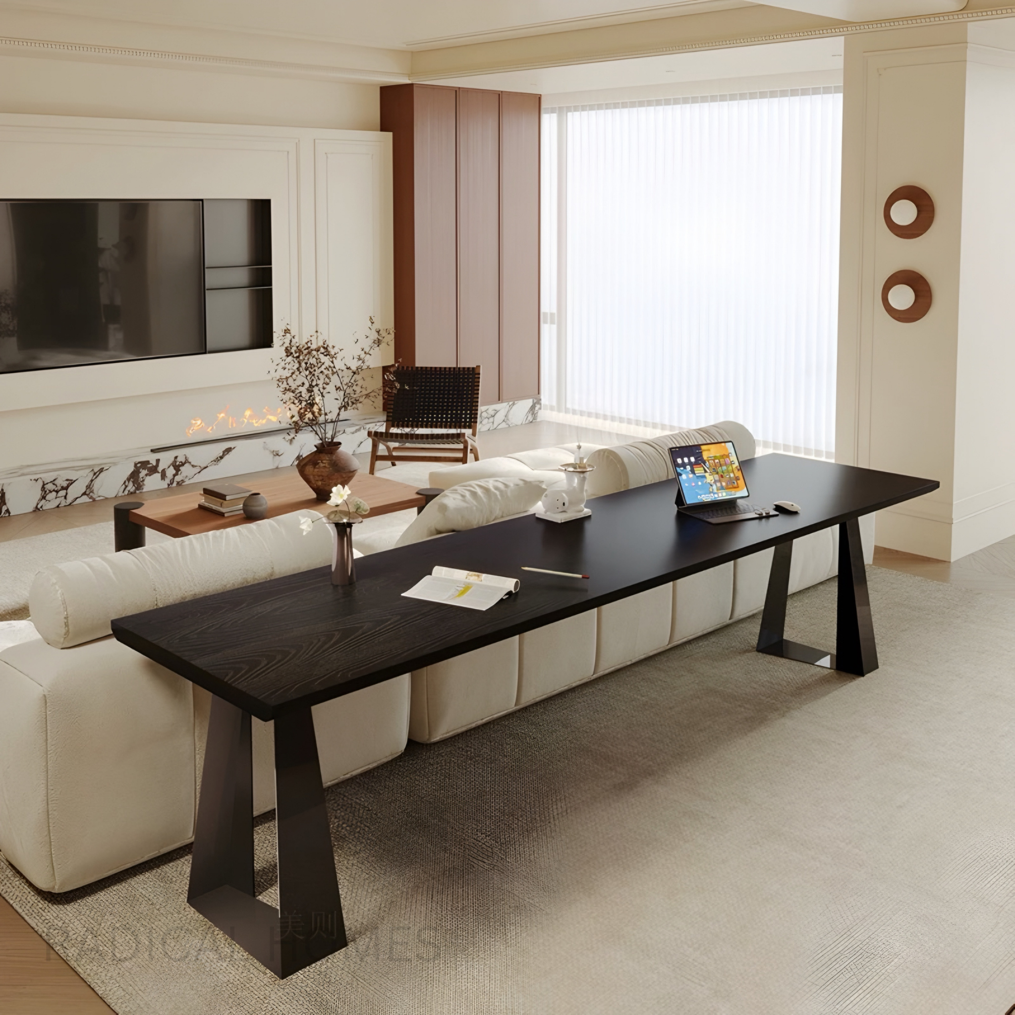 Rustic Study Table Solid Timber LUCENT Modern Solid Wood Study Table – Radical Homes