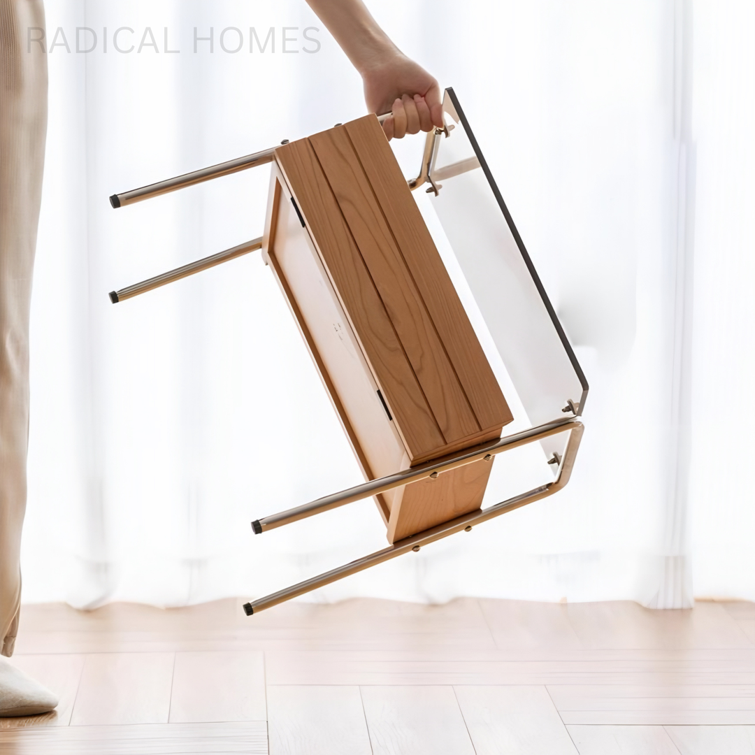 KURATE Modern Solid Wood Bedside Table