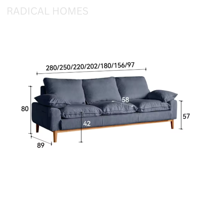 SABEL Japanese Fabric Sofa - Radical Homes Singapore