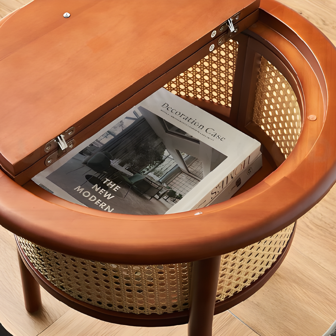 JOLT Retro Rattan Side Table - Radical Homes Singapore