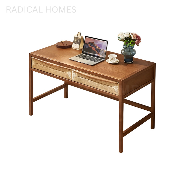 REVELLE Nordic Rattan Study Table