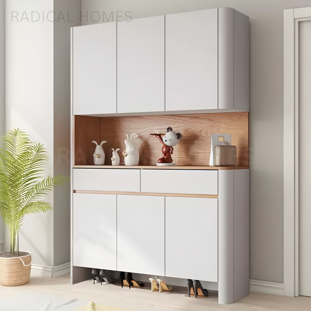 MCKEE Japandi Full Height Shoe Cabinet - Radical Homes Singapore