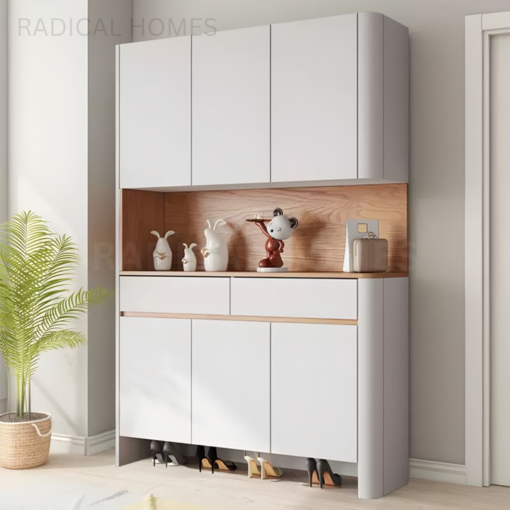 MCKEE Japandi Full Height Shoe Cabinet - Radical Homes Singapore
