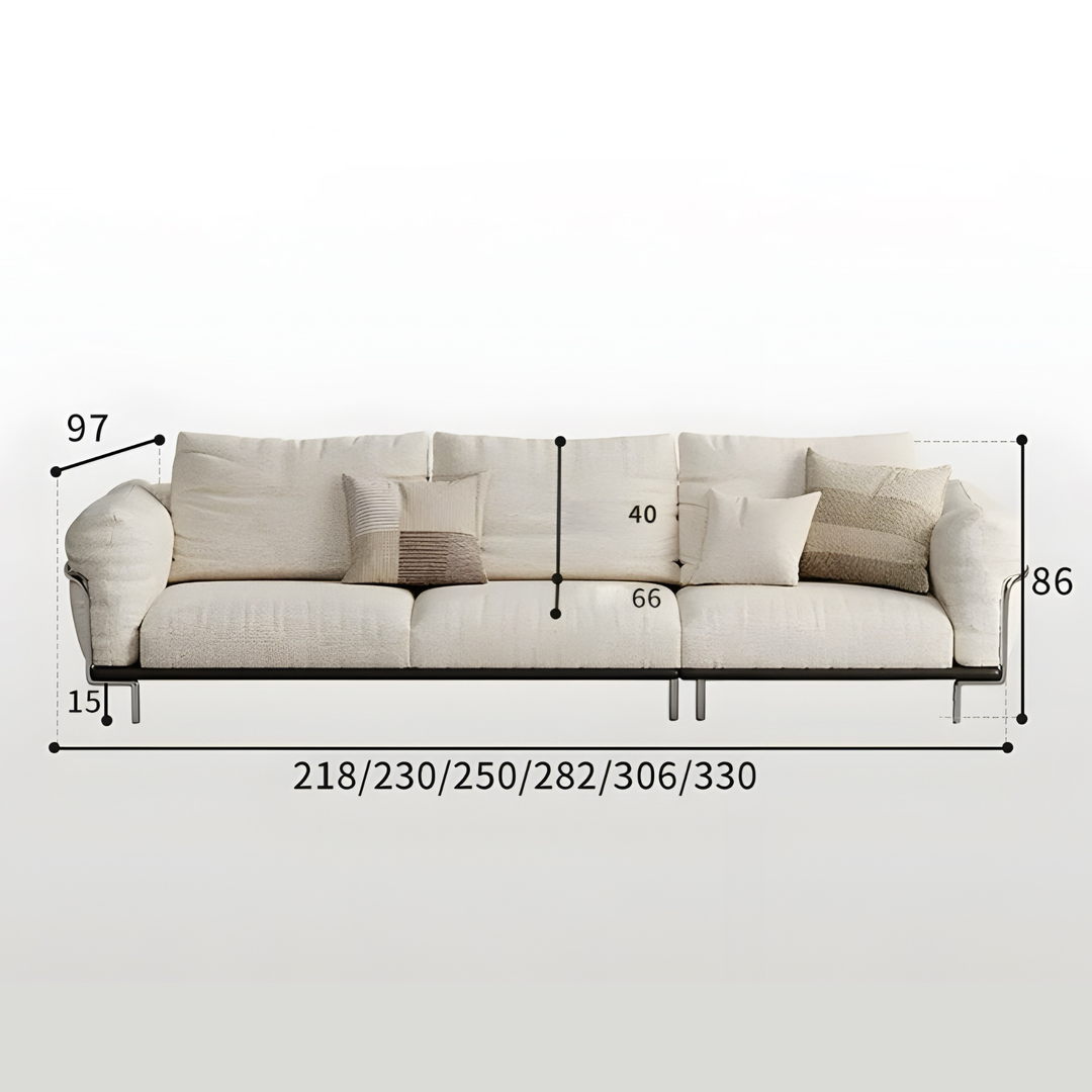LENSA Modern Fabric Sofa