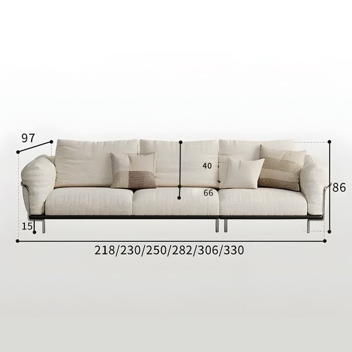 LENSA Modern Fabric Sofa