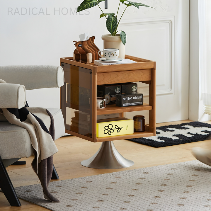 HAYLO Modern Rotatable Bedside Table
