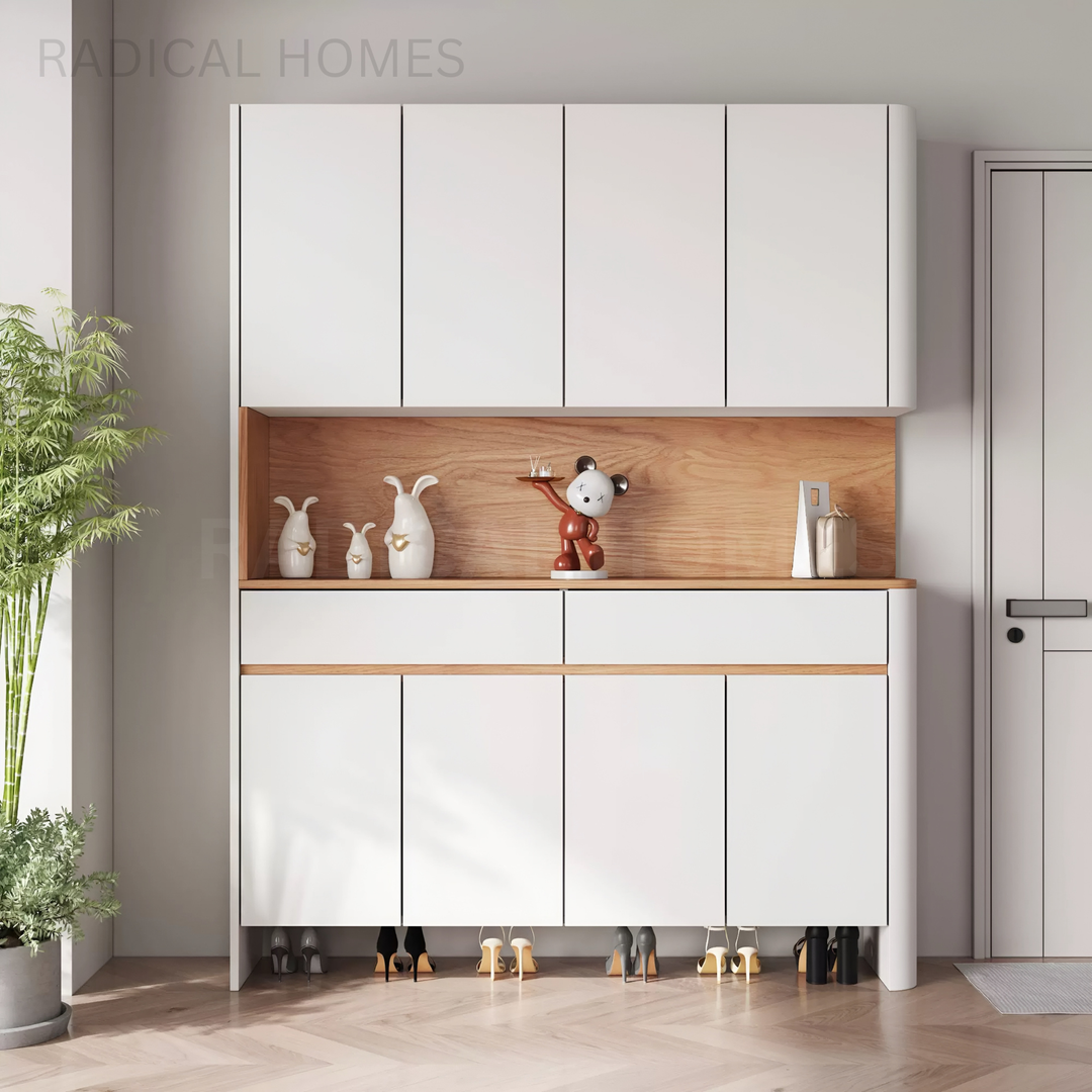 MCKEE Japandi Full Height Shoe Cabinet - Radical Homes Singapore