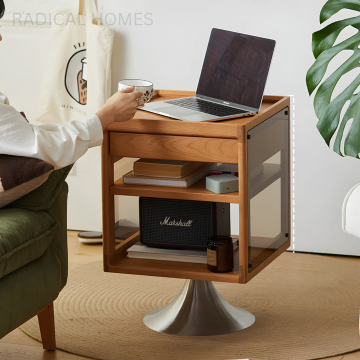 HAYLO Modern Rotatable Bedside Table