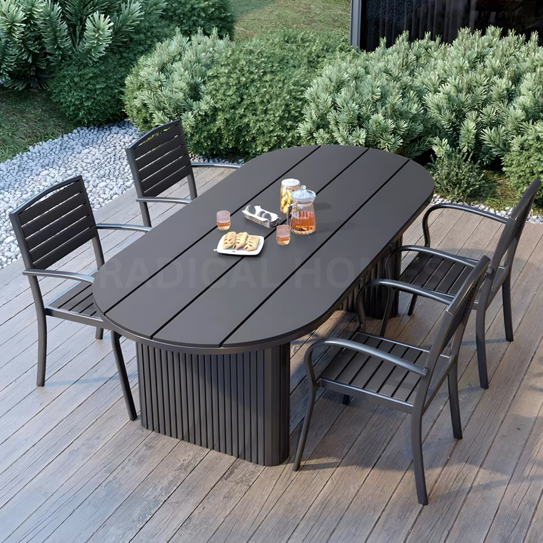 ODEAL Modern Outdoor Sintered Stone Dining Table