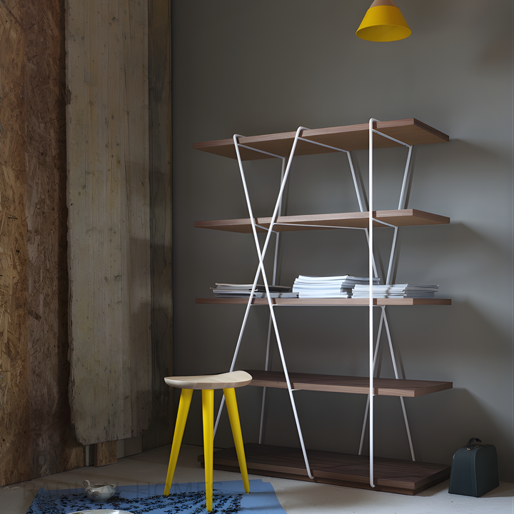 BANI Modern Industrial Solid Wood Display Shelf