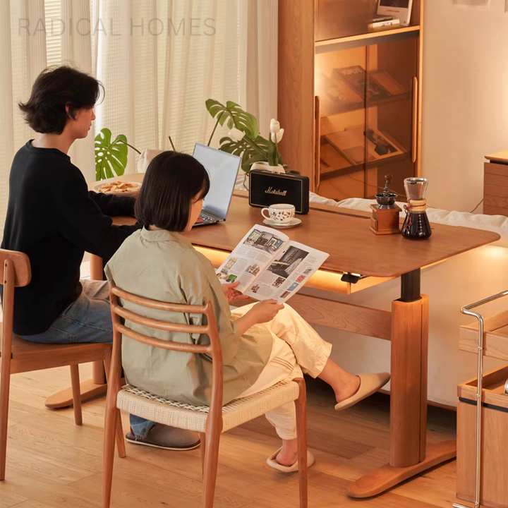 ARK Modern Solid Wood Adjustable Study Table - Radical Homes Singapore
