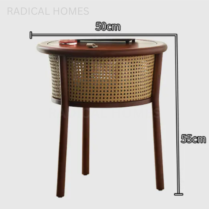 JOLT Retro Rattan Side Table - Radical Homes Singapore