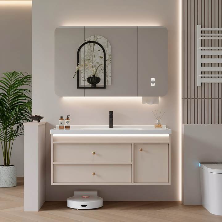 PELO Cream Bathroom Vanity Sink