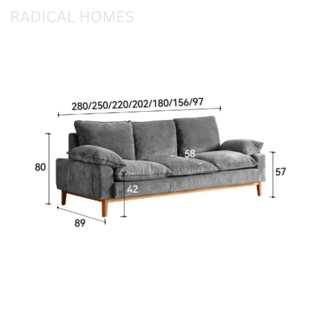 SABEL Japanese Fabric Sofa - Radical Homes Singapore