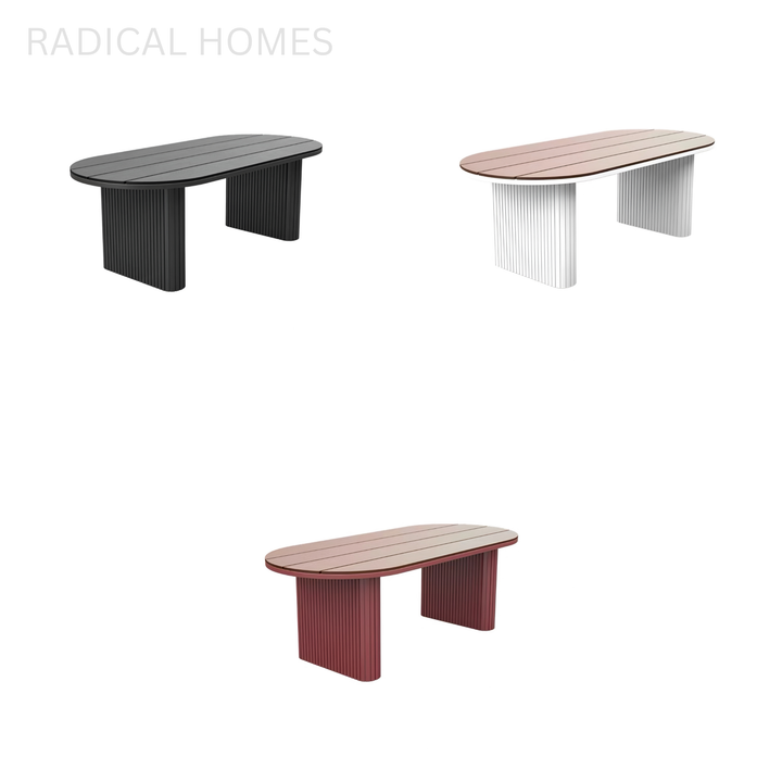 ODEAL Modern Outdoor Sintered Stone Dining Table