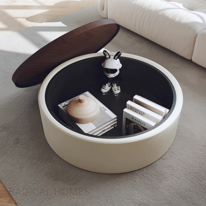 ORBIT Modern Round Storage Coffee Table
