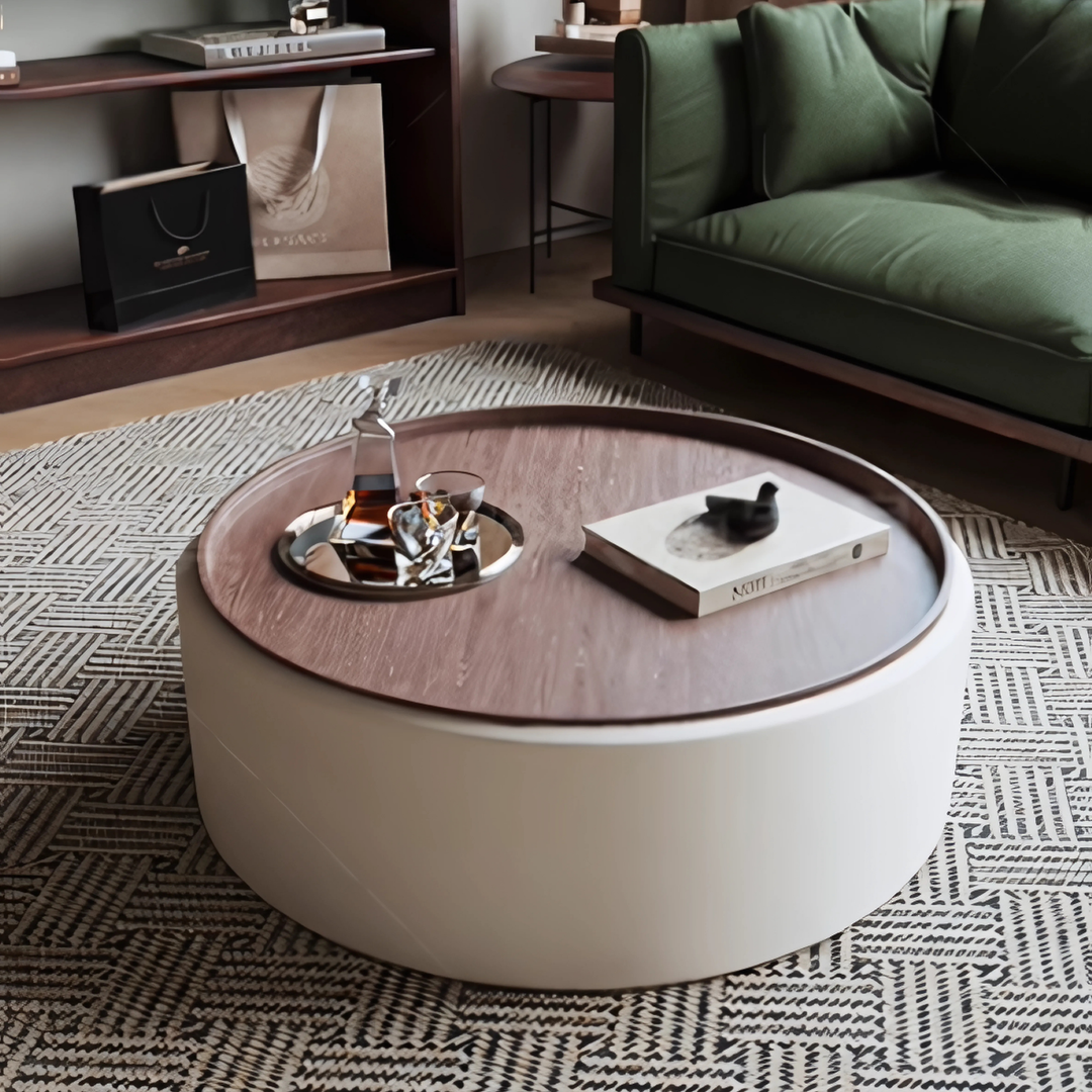 ORBIT Modern Round Storage Coffee Table