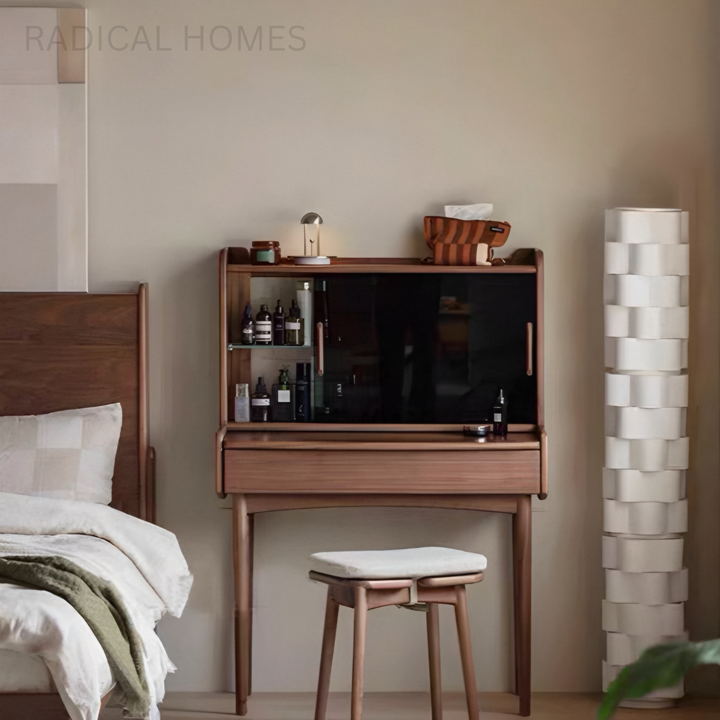 NARU Vintage Solid Wood Vanity Table